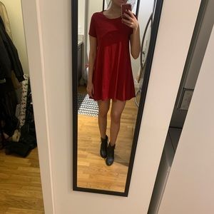 Red T-shirt Dress